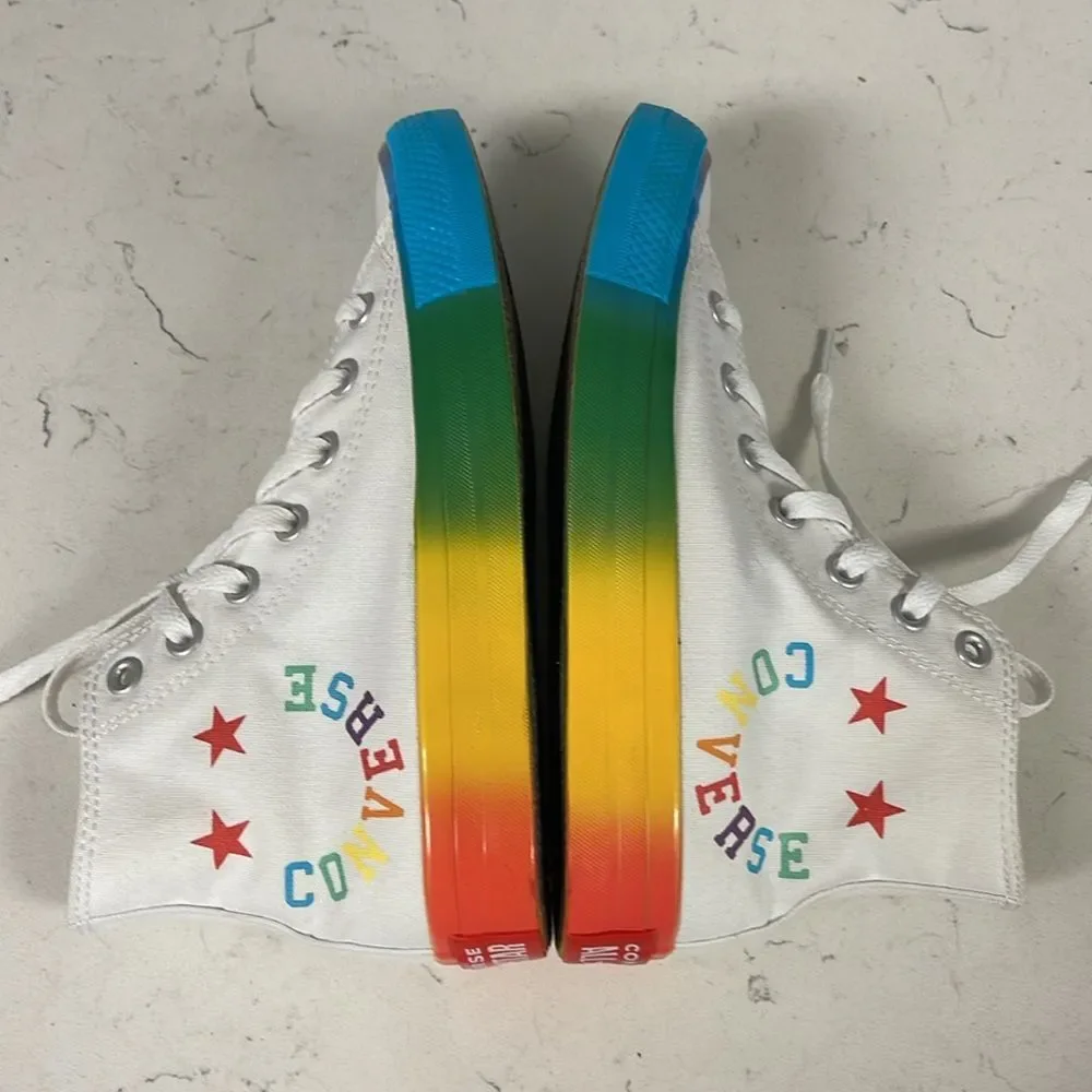 Converse Chuck Taylor All Star High 'Smiley - Pride' Size 6.5 - Picture 7 of 16